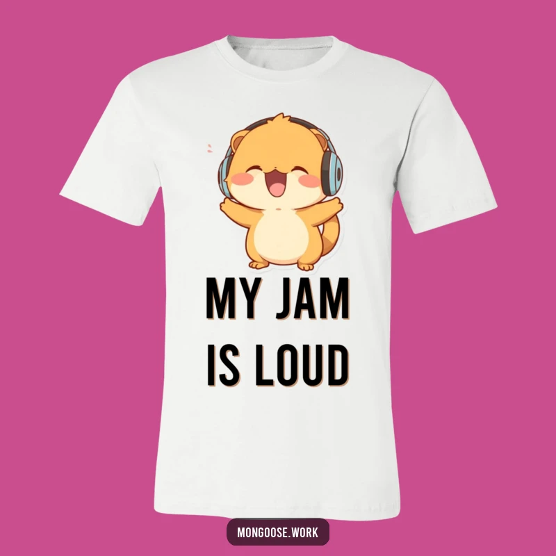 Funny Mongoose T-Shirt: Bobbing Head Character, Gift for Music Lovers and Animal Enthusiasts