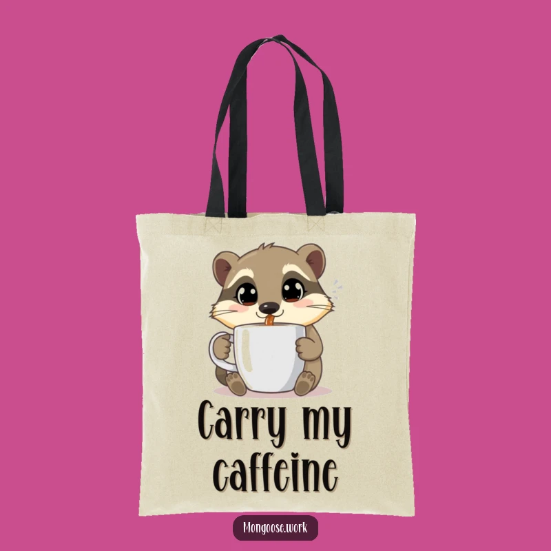 Funny Mongoose Coffee Tote Bag - Carry Your Brew Buddy, Perfect Funny Gift