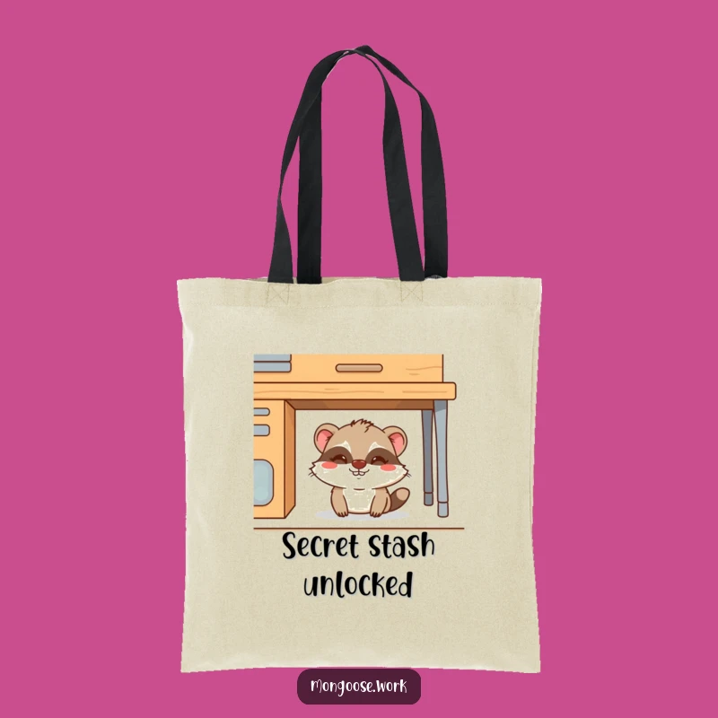 Funny Mongoose Tote Bag: Stylish Mischief Organizer, Perfect Funny Gift for Errands!