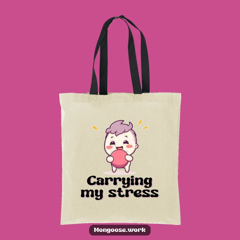 Funny Stress Ball Tote Bag: Carry Your Essentials with Enthusiastic Character Charm