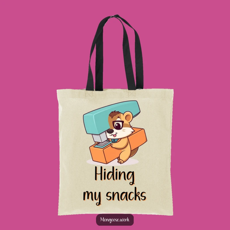 Funny Mongoose Office Worker Tote Bag: Carry Your Playfulness Hilariously