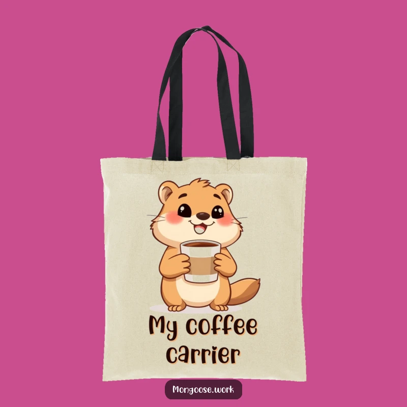 Funny Mongoose Coffee Tote Bag: Carry Your Brew & Your Enthusiasm