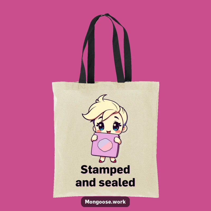 Funny Winking Stamp Tote Bag: Carry Approval with Characterful Style